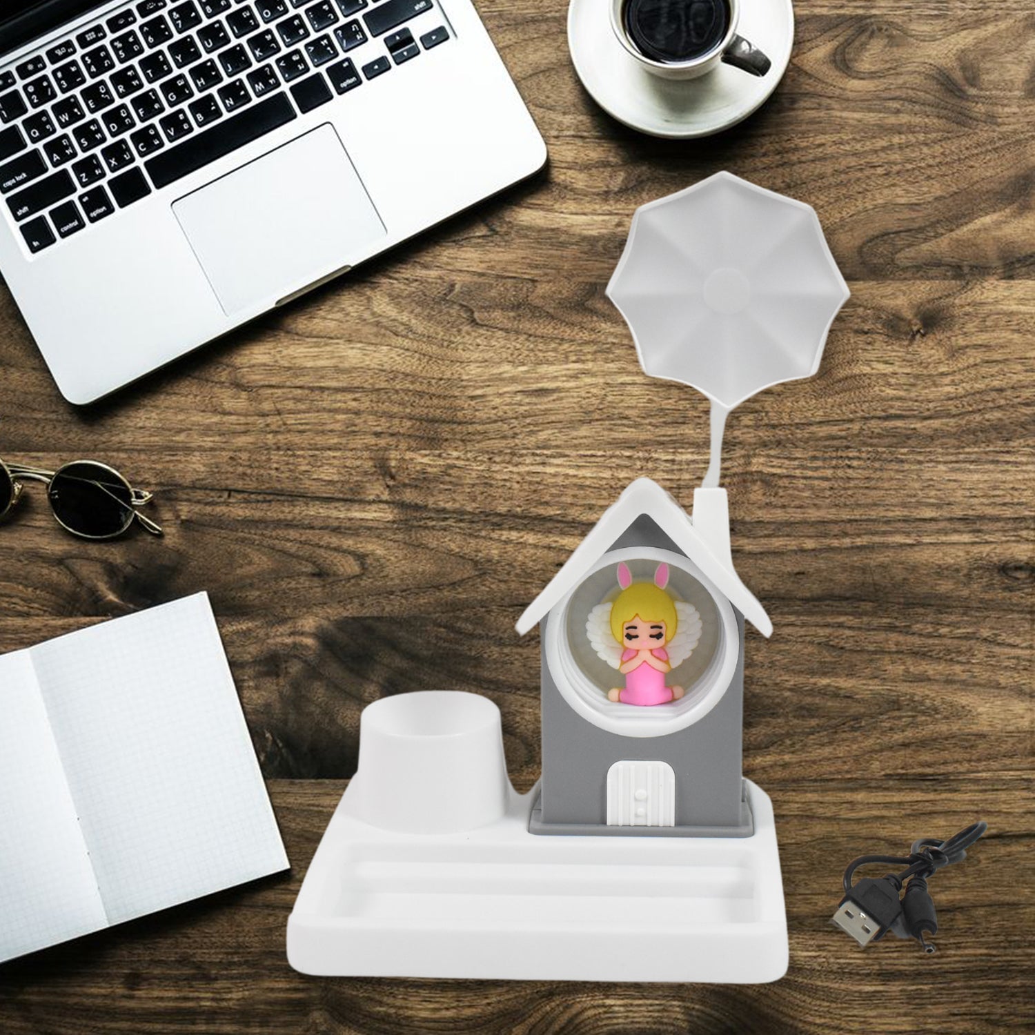 Cute Lovely Cartoon & Home Design With Plastic Base LED Desk Light, Multi Color Changes (1 Pc) Cute Lovely Cartoon & Home Design With Plastic Base LED Desk Light, Multi Color Changes (1 Pc)